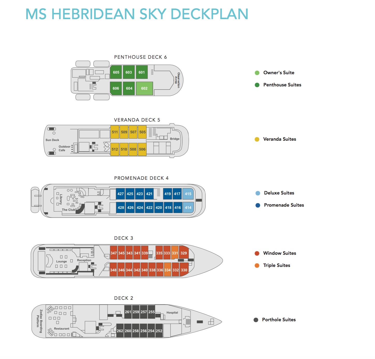 Hebridean Sky deck plan